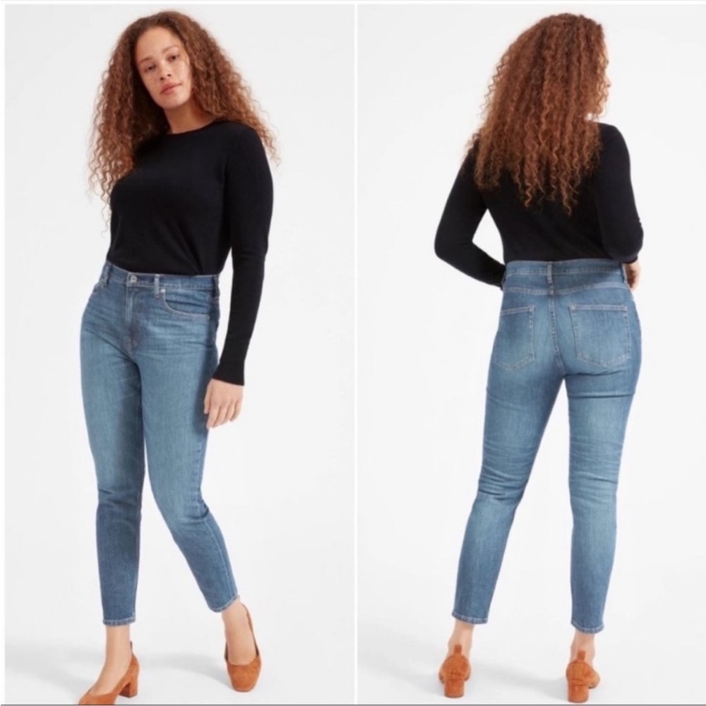Everlane Tapered Leg High Rise Jeans, Medium Wash, Size 29 Regular